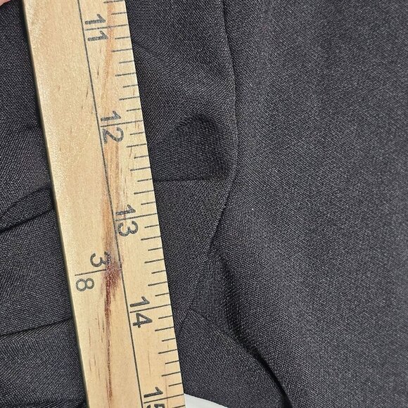 Topshop Womens Black Trousers High Waist Rise Pleated Tailored Fit Size 12 US - Picture 10 of 12